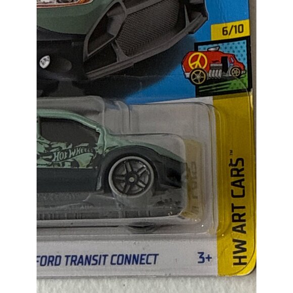 Hot Wheels Ford Transit Connect Green Tiger Art Cars 2021 Diecast 1:64 - Picture 4 of 7